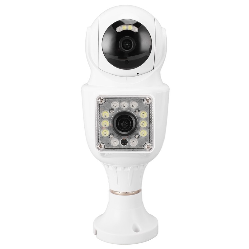 FHD 1080P Dual Lens Light Bulb Security Camera 360 Degree