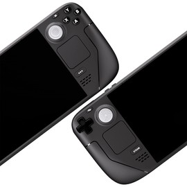 PlayVital Thumb Grip Cap for Steam Deck LCD, Joystick Cap Cover for PS Portal, Grip Joystick Cap for Steam Deck OLED [White] Samurai & Guardian Edition