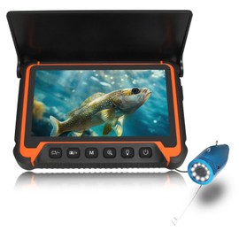Gatebig Portable Fish Finders,Underwater Fishing Camera with 7''IPS Screen,1000TVL Ice Fishing Camera with 12pcs Infrared Lights,6H Battery,USB-C Charging,48FT/14.6M Cable for Lake Boat Ice Fishing