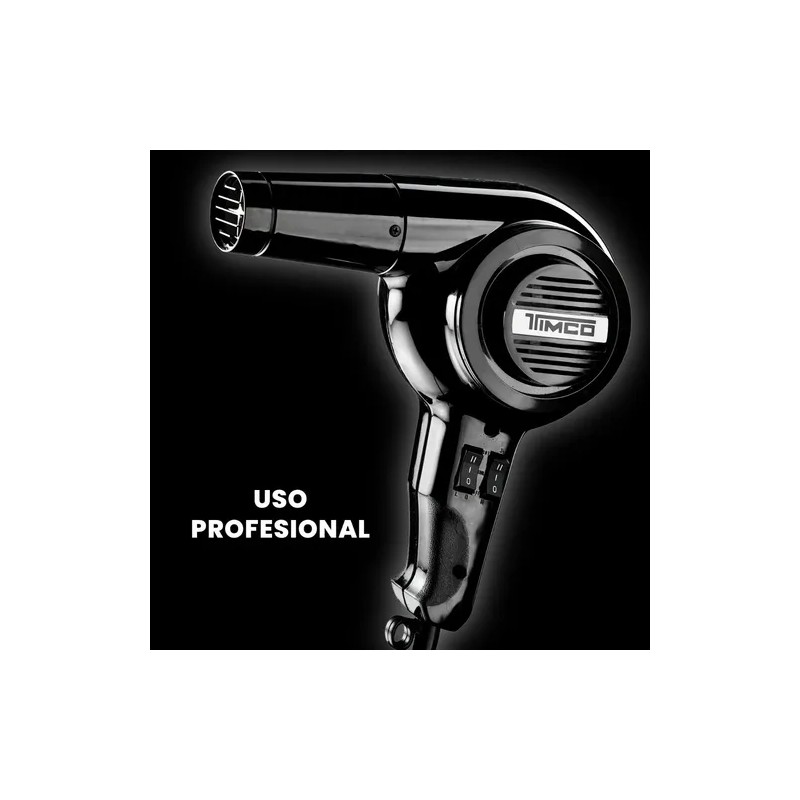 Secadora Profesional C/ Boquilla Y Difusor Timco Sp-1600 Negro