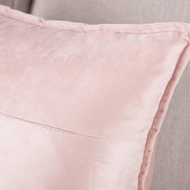 Madizz Pack of 2 Super Soft Velvet Decorative Cushion Covers with Fringe Luxury Style Cushion Case Pillow Shell for Sofa Bedroom Square Light Pink 20x20 inch, 50x50 cm
