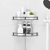 Glass Shower Corner Shelves 2 Pack - Floating Bathroom Shelves