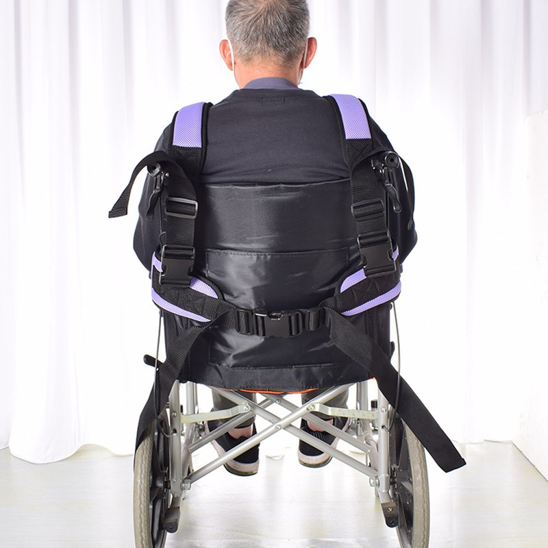 Wheelchair Harness Adjustable Double Shoulder Vest Design Wheelchair Seatbelt with