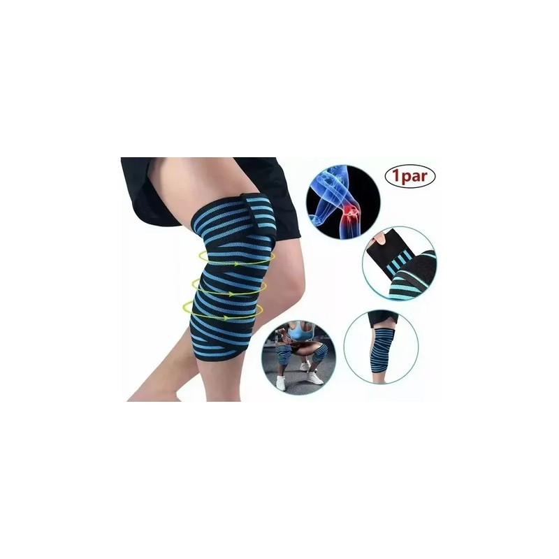 Rodillera Elastica Vendas 1 Par Bandas Deportiva Rodilla Gym