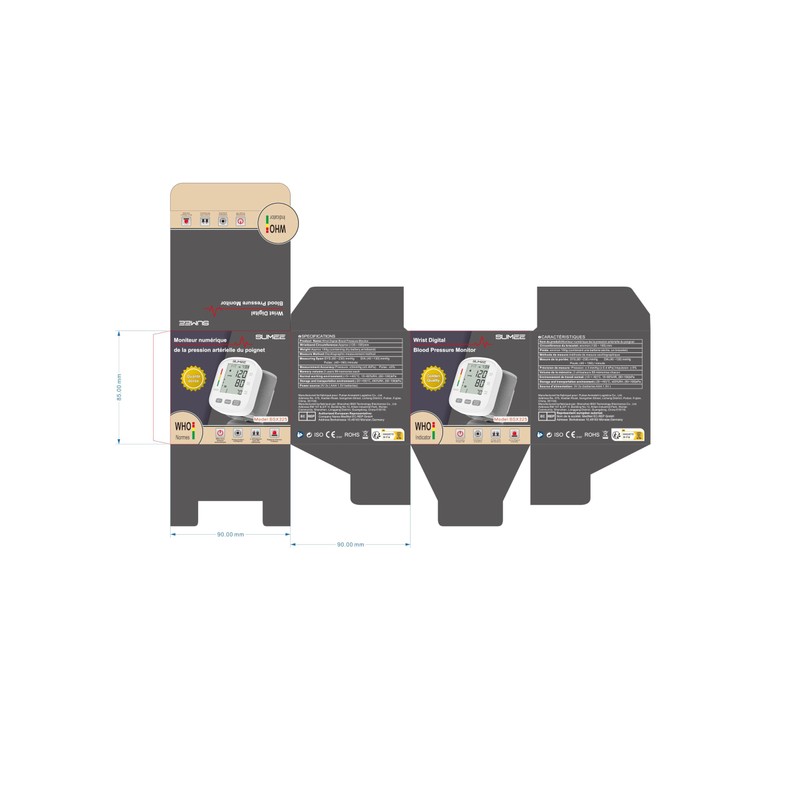 Wrist Blood Pressure Monitor,Accurate Automatic Digital BP Machine,with Irregular Heartbeat