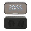 Bluetooth Speaker with Digital Alarm Clock Temperature Display Voice Announcement