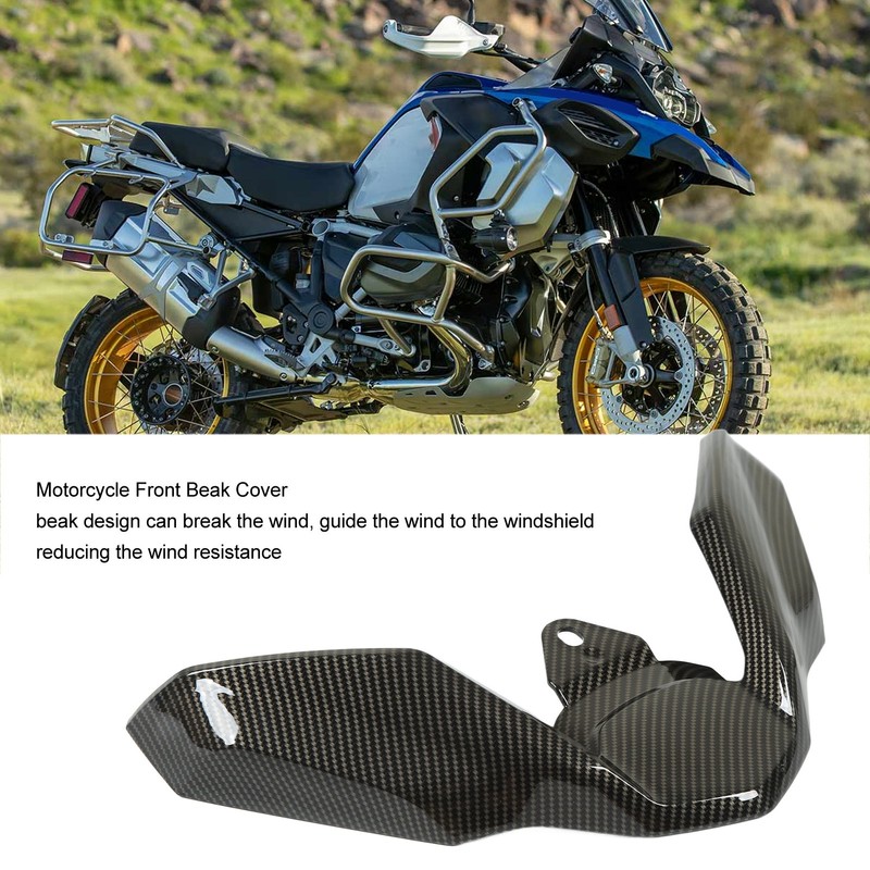 Motorcycle Front Beak Cover Carbon Fiber Style Fairing Wheel Extender
