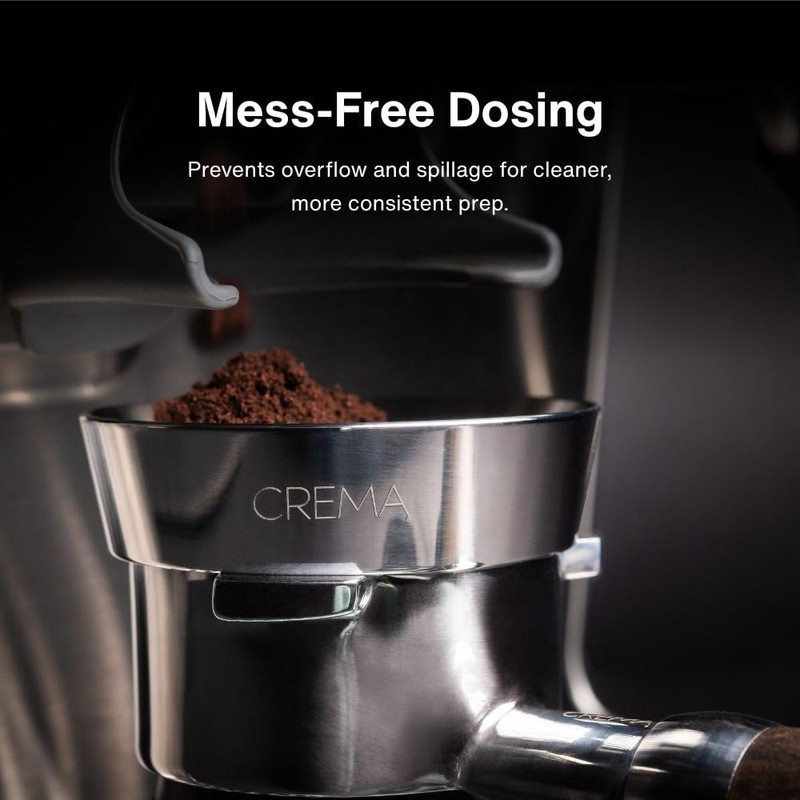 Crema Coffee Products 54mm Dosing Funnel|Compatible with 54mm Breville Portafilter,DualBoiler