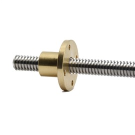 ReliaBot 400mm T10 Tr10x2 Lead Screw and Brass Nut Kit (Acme Thread, 2mm Pitch, 1 Start, 2mm Lead) for 3D Printer and CNC Machine Z Axis