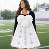 Kypikosp 3 White Mums,1 Neck Strap,10 Pearl Letters,Homecoming Mum Supplies