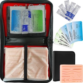 Kit de Práctica de SuTura,3 Capas Almohadilla de Práctica de SuTura,Alfombrilla de práctica de silicona reutilizable,para ser Utilizado por los Estudiantes Entrenamiento y Práctica