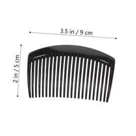 Baluue 10pcs Hair Combs Teeths for Hairdressing Lightweight Detangling Combs Transparent Dark Brown and Light Brown for Salon and Home Use