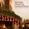 8 Pcs Burgundy Christmas Decorations, Finial Velvet Baubles Ornaments