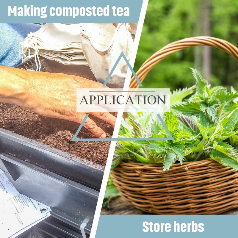 Compost Tea Bag, Pump Strainer Bag with Drawstring, Mesh Filter