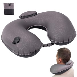 Inflatable Neck Pillow for Airplanes, Travel Neck Pillow
