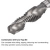 sourcing map 2 Pieces Combined Drill Tap TiAlN Coated Cobalt