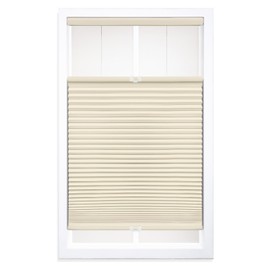 DEZ FURNISHINGS Cordless 1.5" Blackout Top Down Bottom Up Cellular Shade, 52" W x 48" H, Alabaster