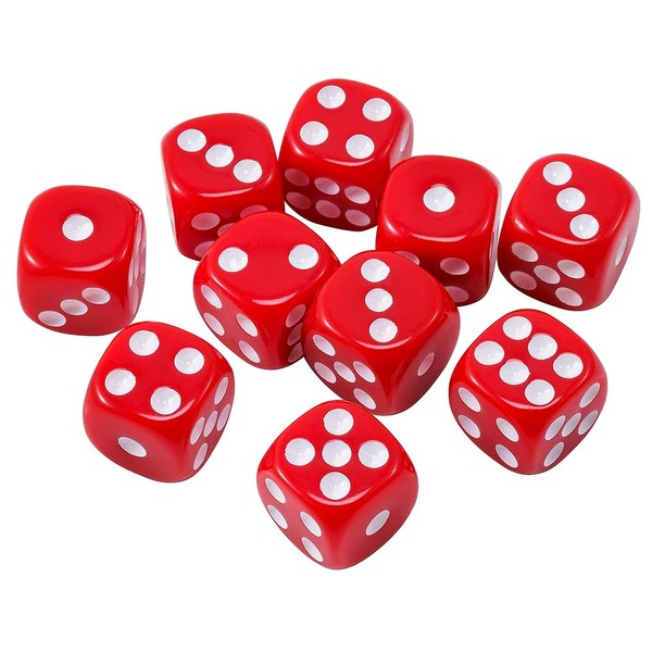 Yourandoll Pack of 10 Polyhedral Dice D6 Dice 16 mm