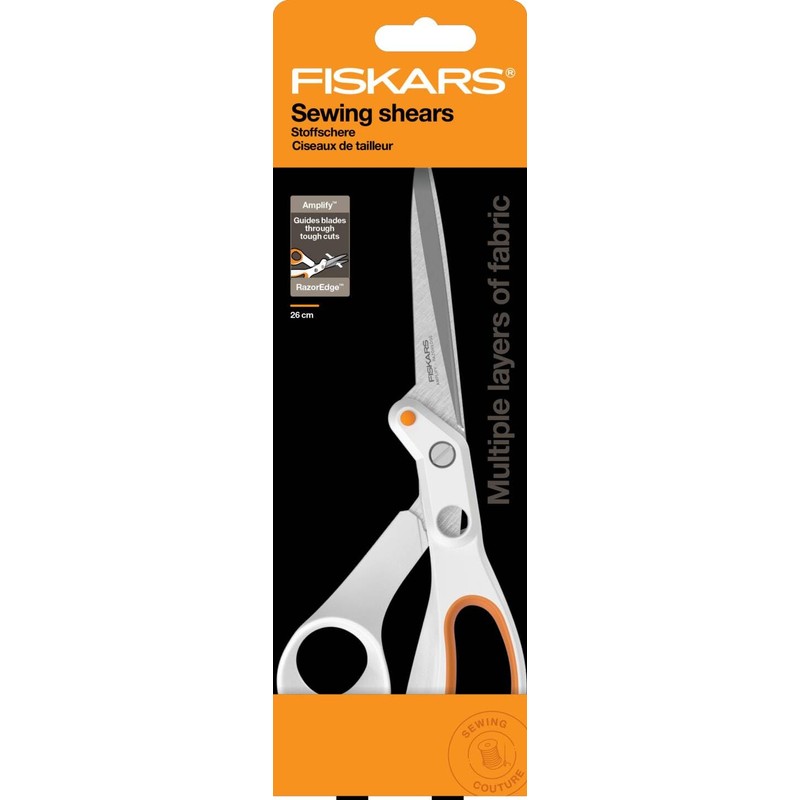 Fiskars 26cm Amplify™ Sewing Scissors – Stainless Steel Blades, Shears