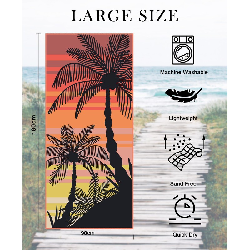 Style Slice Beach Towel - Sand Free Quick Dry Lightweight