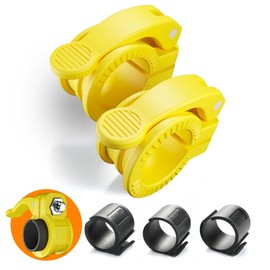 ZY-HUAN Mini Pro Barbell Clips 1 inch I Multi-Size Adjustable Barbell Collar I 1 inch Barbell ClampsIQuick Release Weight Clips Pair of Locking for Dumbbell Bar (Yellow)