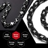 Black Byzantine Link Chain Men Hip Hop 10mm 20 inch