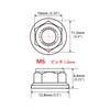 Dingtai M5 M6 Color Aluminum Alloy Nut Nylon Ring 20