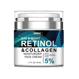 Grospe Advanced Retinol Collagen Cream for Face with 5% Hyaluronic Acid Anti-Aging Cream Anti-Wrinkle Reduce Fine Lines Lifting and Firming Cream 24-Hour Facial Care Suitable For All Skin Types
