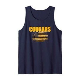 Mount Blue Cougars USA Flag Pride Tank Top