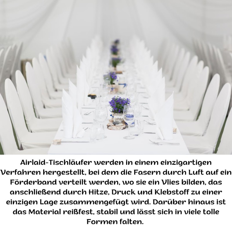 DeinPack Airlaid Table Runner, Dark Blue, 40 cm x 24