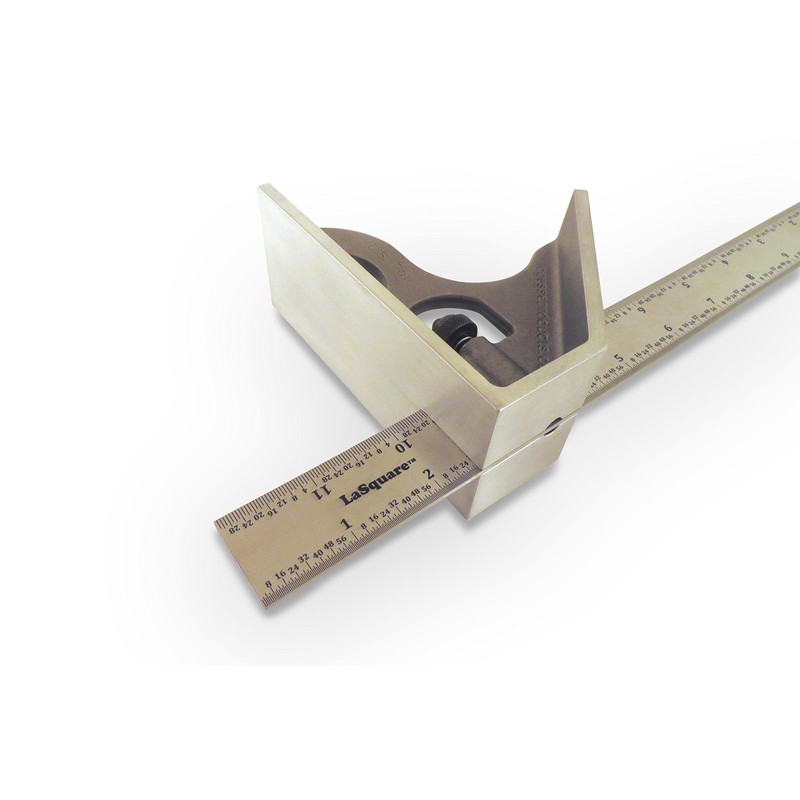 LaSquare 12” SAE Machinist Combination Square, Saddle Square, Stainless Steel