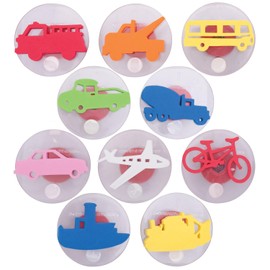 READY 2 LEARN Giant Stampers - Transportation Vehicles - Set 1 - Set of 10 - Easy to Hold Foam Stamps for Kids - Art and Craft Stamps for Displays, Posters, Signs and DIY Projects
