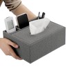 BTSKY Linen Household Office Rectangular Tissue Box with Remote Control