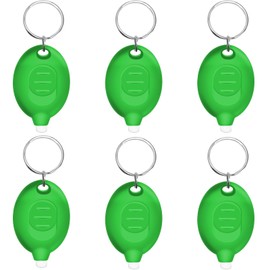 Daemson Mini LED Green Light Keychain Flashlight, Small Keychain Flashlight 12 Lumen Portable Pocket Flashlight, Ultra Bright Micro LED Flashlight Green Light Flashlight with Green Shell (6PCS)