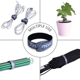 Reusable Cable Ties, Trilancer Cord Wraps, 40 PCS Adjustable Wire Ties Strap Fastener, Cable Organizer(15 CM/Multicolor)