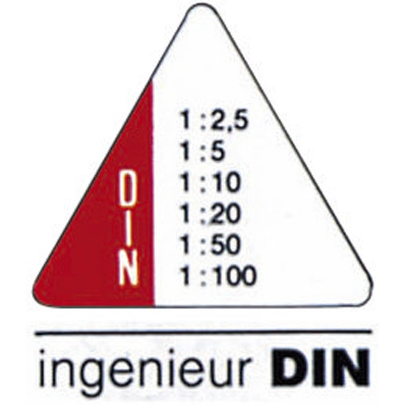 Rumold 150/150KE/DIN/30 Triangular Architect's Scale 30 cm Engineer DIN Plastic
