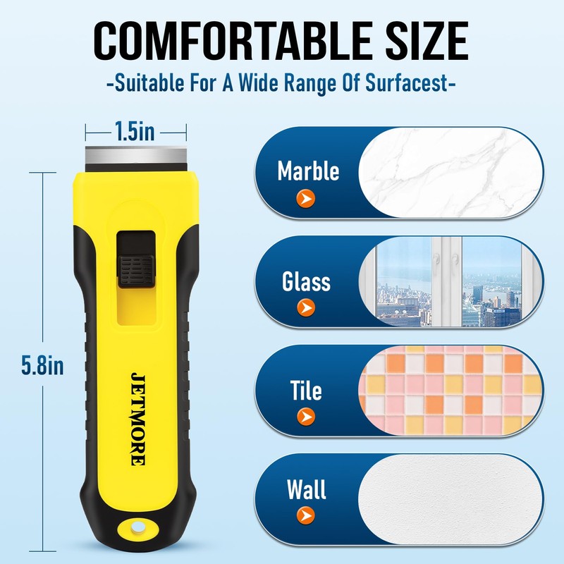 JETMORE Razor Blade Scraper Tool With 15pcs Extra Blades, Paint