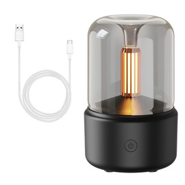 GUOJIAN Difusor ultrasónico de Aceite Esencial para aromaterapia，difusores para aceites Esenciales para el hogar y la Oficina，Difusor de Aire con luz de Vela romántica de 120 ml