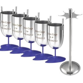 Viscosity Cup No. 1 to No. 5 Zahn Cup, Viscometer Dip Type 44ml Viscosity Cup Kit w/Bracket for Paint Sprayer, Stainless Steel Flow Cup for Oil Paint Finishes Honey Sauce