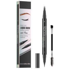 Eyebrow Pencil - Waterproof Microblading Eyebrow Pen 2-in-1 Dual-Ended 3D Eyebrow Pencil with 2 Fork Tips for a Natural Look and a Long-Lasting Result
