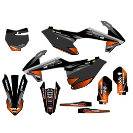 2018-2024 SX 85 Surge Black Senge Graphics Complete Kit Compatible with KTM