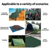 TARPAL 4x4 Feet Small Tarp Waterproof 6mil (2 Pack) Green