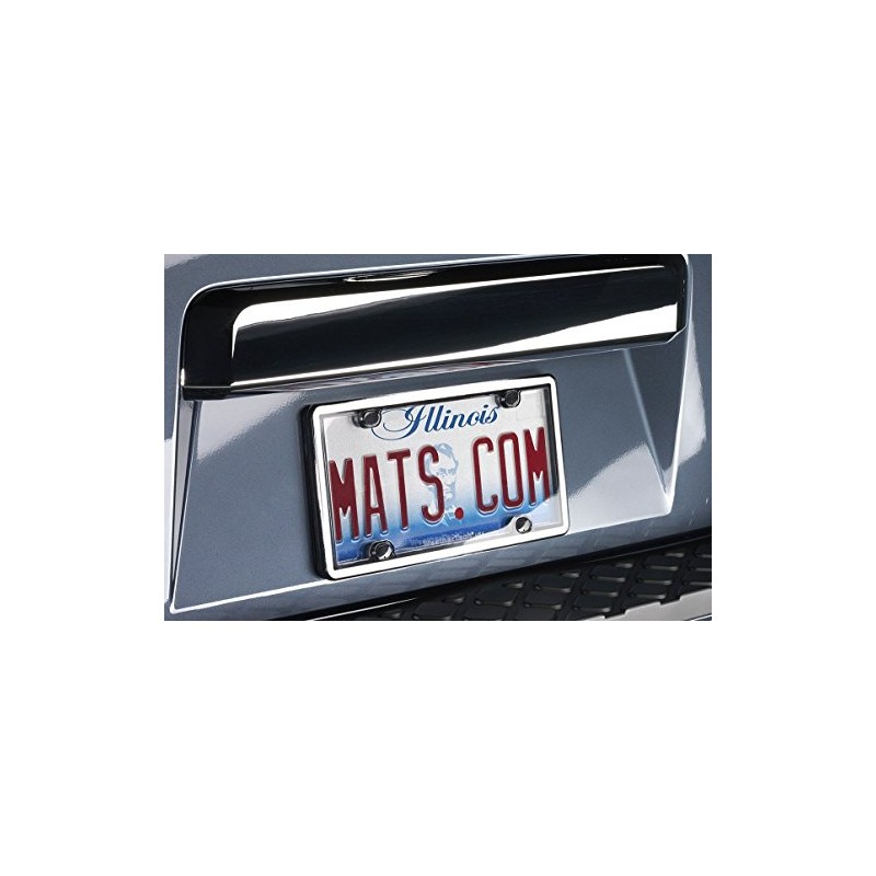 WeatherTech ClearCover License Plate Cover and Frame, White/Black
