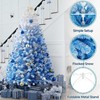 Yaheetech 7.5ft Premium Snow Flocked Artificial Christmas Tree Hinged Pine