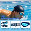 Professional Swimming Goggles, Blue Tinted Lenses, Adjustable Strap, Competition Racing