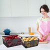 Onion and Potato Storage Baskets,A set of three Wooden handle