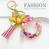 JINGUAZI Initial letter Keychains for Women Tassel Butterfly Pink Cute
