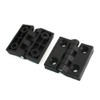 Sourcingmap 2Pcs Replacing Foldable Plastic Flap Hinge Black for Home