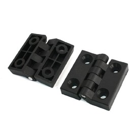 Sourcingmap 2Pcs Replacing Foldable Plastic Flap Hinge Black for Home Door 50x50mm