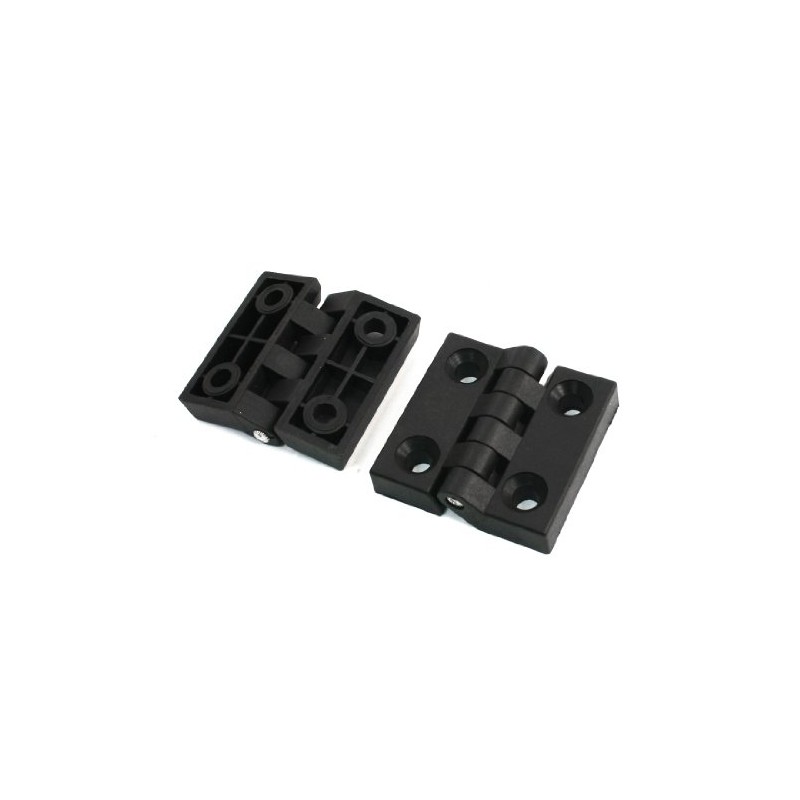 Sourcingmap 2Pcs Replacing Foldable Plastic Flap Hinge Black for Home